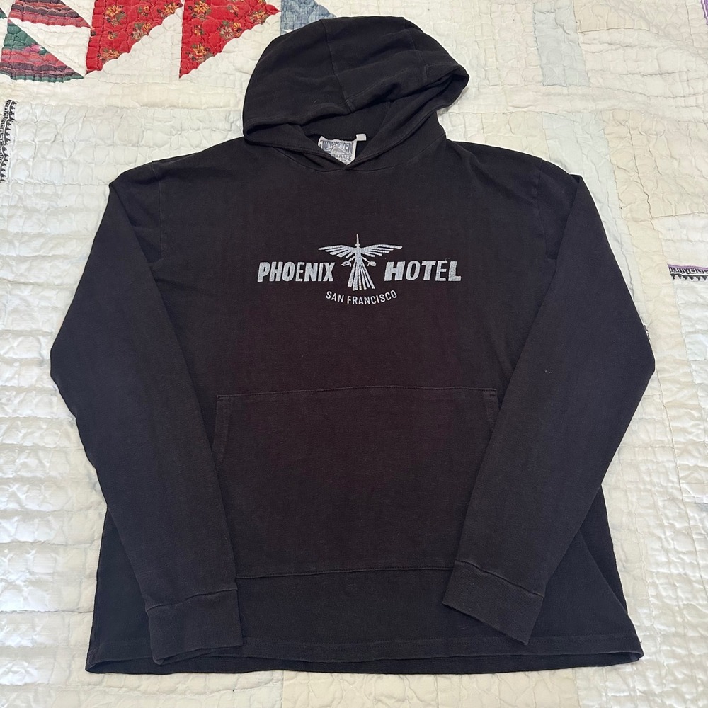 Jungmaven Phoenix Hotel Hoodie Black Medium Hemp Cotton Graphic SF